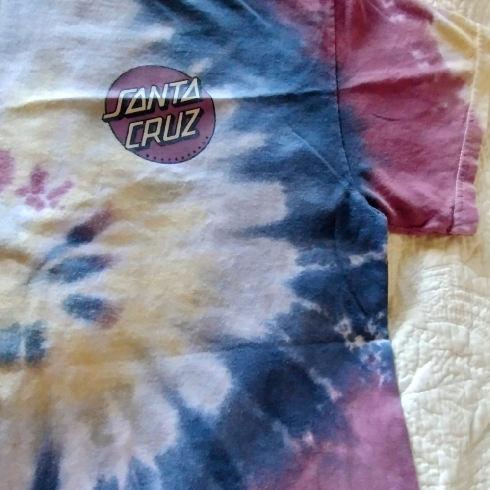 Santa Cruz Skateboard Tye Dye Short Sleeve Tee-Shirt Size M - Picture 4 of 7